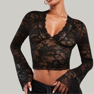 LIKE NEW Princess Polly Lace Crop Top